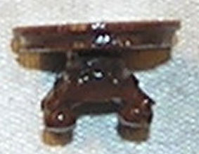 Dollhouse Miniature Matchbox Table, Round, Brown